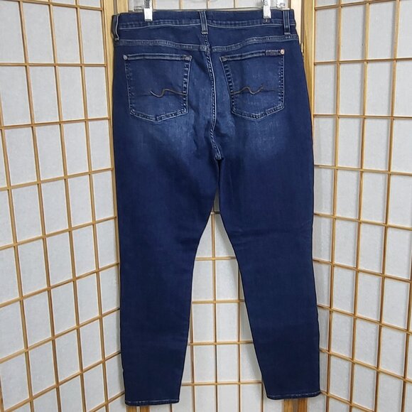 7 for all Mankind High Waist Gwenevere style jeans EUC size 32 with stretch - Picture 4 of 9